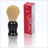 Pearl shaving Brush for men synthetic bristles & Black Resin Handle SBB-14 Black, Rakhi Gift Option