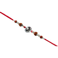 Ashok Jewellers Fabric & Sterling-silver & Pearl and Rakhi for Mens & Boys (White)