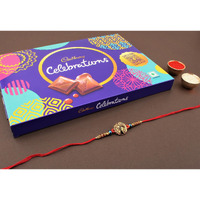 SFU E Com Peacock Rakhi with Cadbury Chocolate Celebration Pack