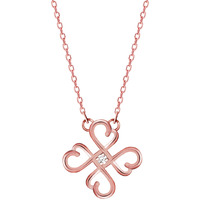 GIVA 925 Silver Rosegold Clover Pendant | Gifts for Girlfriend, Rakhi Rakshabandhan Gift for Sister Bhabhi, Gifts for Women & Girls |With Certificate of Authenticity and 925 Stamp | 6 Month Warranty*