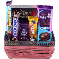 Astonished Retail Chocolate and Basket Combo for Birthday Surprise | Chocolate Gift Hamper for Diwali, Birthday, Holi, Rakhi, New Year, Christmas, Anniversary, 1