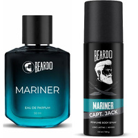 Beardo Mariner Captain Jack Body Spray Deo 120Ml & Perfume Edp 50Ml (Set Of 2) Long Lasting Smell | Deodorant For Men | Rakhi Gift For Brother | Gift For Friends