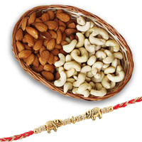 SFU E Com Premium Elephant Rakhi Dry Fruit Gift Hamper