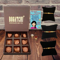 BOGATCHI Rakhi for Brother, Rakhi Gift Hamper with Chocolates