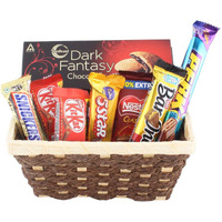 Astonished Retail Astonished Gift for Chocolate Lovers | Birthday Surprise Gift Hamper |Surprise Gift for Girlfriend, Wife, Anniverasry, Rakhi, Holi, Christmas, New Year, Diwali, Valentines | Premium Wooden Basket Loaded with Assorted Cadbury Chocolates., 1