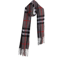 Ravaiyaa - Attitude is everything Men and Womens Wool Scarf Muffler Plaid Check Design Casual Winter Wear Warm Scarves 72 X 14 Inch Rakhi Gifts For Brother (Grey)