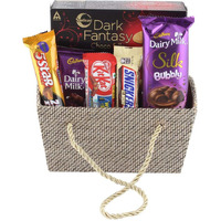 SFU E Com Dairy Milk Silk Bubbly with Premium Jute Basket | Chocolate Gift Hamper for Rakhi, Diwali, Christmas, Birthday, Anniversary, Holi, New Year, Valentines Day | 899