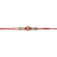 SAJANI Designer Rakhi/Elegant Rakhi For Brother/Fancy Design Rakhi/Exclusive Rakhi Collection/Stone Designer Rakhi-Pack Of 1 (Small Ganesha)