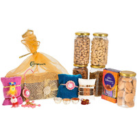 NUTRI MIRACLE Dry Fruit and Nut Gifts with Rakhi Hamper