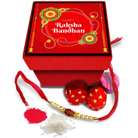 exciting Lives - Raksha Bandhan Chocolates Box With Rakhi Roli Chawal - Gift for Brothers, Bhai, Bro, Sibling, Cousin, Gift for Rakshabandhan, Rakhi, Rakhi Gift, Best Rakhi Combo - 20 pieces