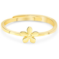 GIVA 925 Silver 18k Gold Plated Tiny Flower Ring, Adjustable | Gifts for Girlfriend, Rakhi Rakshabandhan Gift for Sister Bhabhi | With Certificate of Authenticity and 925 Stamp | 6 Month Warranty*