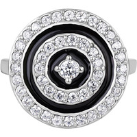 GIVA 925 Silver Midnight Halo Ring, Fixed Size,US-6 | Rakhi Rakshabandhan Gift for Sister Bhabhi, Gifts for Women & Girls | With Certificate of Authenticity and 925 Stamp | 6 Months Warranty*