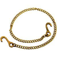 ESPLANADE Brass Chain with Hooks for Hanging Bell Diya Deepak Bells - Length 2 Feet (24 Inches) - Golden