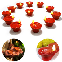 Water Sensor Electric LED Diyas Set of Flameless & Smokeless Water Sensor LED Diwali Light Diya Warm Ambient Lights, Tea Ligth Candles for New Year,Festival,Christmas,Home Decoration (SET-12)