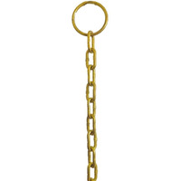 UAPAN Iron Chain with Brass Finish for Hanging Bell Diya with hook (Length of 1 Meter, Gold) (Pack of 1, 3 Feet)