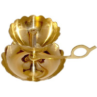 Rastogi Handicrafts Brass Aarti & Diya in One with Supported Flame