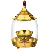 ServDharm Arpan Brass Akhand Diya Big Size (6.5 Inches; 16.5 Cms)