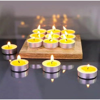 Yathart Multi-Purpose Candles for Home Decorative Smokeless Pack of 100 Pcs Diya Tealight Candle Set (Yellow, Scented Fragrance, 12gm Wax)