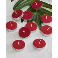 Yathart Multi-Purpose Candles for Home Decorative Smokeless Pack of 50 Pcs Diya Tealight Candle Set (Red, Scented Fragrance, 12gm Wax)