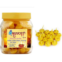 Advik Shree krishna Pure Ghee Wicks, Batti, Diya for Pooja, Wax Free Vegan Ghee Batti/Wicks/Jyot for Pooja Aarti (Pack of 1, 100Pieces)