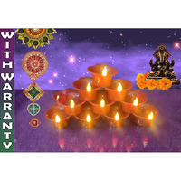 Genteel Water Sensor Led Diyas with Water Sensing Technology E-Diya, Warm Orange Ambient Lights, for Home Dcor, Festivals Decoration (6) Pcs Set