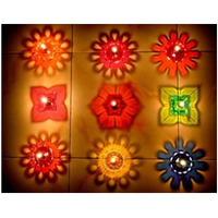 LNT Designer Transparent Diya Deepak 3D Reflection Oil Diye for Decoration Indoor Outdoor Flower Shape Shadow Floating Diya Deepawali Oil Lamps for Pooja Puja (24)