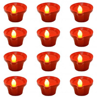 NAXUE Water Sensor Diya Lights Electric Flameless & Smokeless LED Diyas | Eco-Friendly Led Diyas Candle E-Diya Warm Ambient Lights for Home Decor, Diwali Festivals Decoration, Christmas New Year