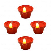 NAXUE Water Sensor Diya Lights Electric Flameless & Smokeless LED Diyas | Eco-Friendly Led Diyas Candle E-Diya Warm Ambient Lights for Home Decor, Diwali Festivals Decoration, Christmas New Year