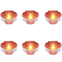 S2S Plastic Battery Powered LED Light Diya Pack of 6