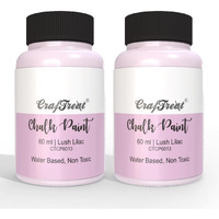 CrafTreat Lush Lilac - Chalk Paint for Wood Furniture, Wall, Home Decor, Glass, DIY Craft - Matte Acrylic Multi Surface Paint- 60ml Each | Pack of 2