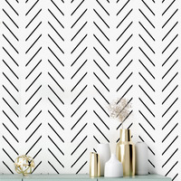 Stripe Peel and Stick Wallpaper Black and White Stripe Contact Paper 17.7x118Modern Self Adhesive Wallpaper Line Removable Wall Decorative White Geometric Wallpaper Peel and Stick Vinyl Film Decor