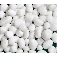 Schmick 1 Kg Polished White Pebbles Stones for Plant pots, Aquarium/Fish Tank, Decorations, Garden, Tables, and Home Decor (1 Kg, White Stone)