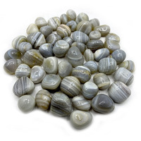 Schmick 2 Kg Natural Banded Pebbles Stones for Plants Pots, Fish Tank Aquarium, Decoration, Table and Home Decor, Vase Fillers (2 Kg, Natural Banded)