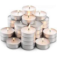 AuraDecor White Tealight Candle, Smokeless No Residue Burn Upto 3 Hour, Unscented T Light Candle for Home Decor (Set of 100 (White), Standard)