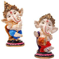 MOSTOS ; Brings Superior - Dancing Ganesha Idols for Home Decoration - Ganpati Idols for Home Decor - (Size: L x B x H : 3 x 3 x 6.2 inches) (Model 7)