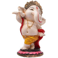 MOSTOS ; Brings Superior - Dancing Ganesha Idols for Home Decoration - Ganpati Idols for Home Decor - (Size: L x B x H : 3 x 3 x 6.2 inches) (Model 24)