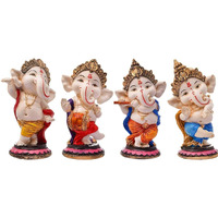 MOSTOS ; Brings Superior - Dancing Ganesha Idols for Home Decoration - Ganpati Idols for Home Decor - (Size: L x B x H : 3 x 3 x 6.2 inches) (Model 11)