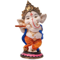 MOSTOS ; Brings Superior - Dancing Ganesha Idols for Home Decoration - Ganpati Idols for Home Decor - (Size: L x B x H : 3 x 3 x 6.2 inches) (Model 19)