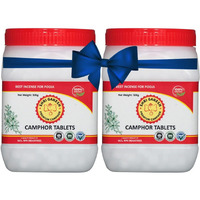 Shri Ganesh Premium Camphor Tablets 1KG (500g X 2 Jars)