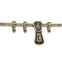 Chitra Ganesh Ji Series Brass Heavy Aldrop for Single and Double Door for Home/Office Door (Antique Brass, 12 Inch)