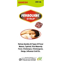 Ganesh Ayurvedic Aushadhalaya Feveroliene Syrup | Ayurvedic Fever Care Syrup - For Mild To Moderate Fever (200Ml) - Liquid