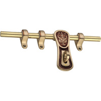 Chitra Ganesh Ji Series Brass Heavy Aldrop for Single and Double Door for Home/Office Door (Matt Brush Golden Copper, 10 Inch)