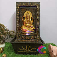 Craftisan Decorative Water Fountain for Home Dcor, Office, Indoor & Outdoor, Garden, Puja Room, Vaastu, Reception, Spa, Gifting. (Gold Ganesh)