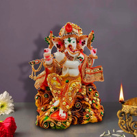 Sacred Blessings Resin Lord Ganesha Idol Ganesh Murti Statue Home Decor Ganeshji for Gift Showpiece (15 x 10 x 20) cm Multicolour,1 Piece