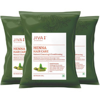 Jiva Henna Hair Care Powder | Mehendi 200gm (Pack of 3) | For All Hair Types, Control Hair Fall & Repairs Damaged Hair