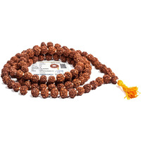 Vado 5 Mukhi Rudraksha Mala 108 Beads with Certificate 7 mm Brown