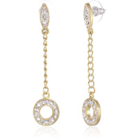 Estele 24 Kt Gold and Silver Plated Mis matched Ring and coin Dangle Earrings For girls