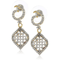 Estele 24kt Gold Plated Scintillating & Stylish CZ Earring for Women