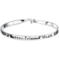 Yellow Chimes Non Precious Metal Express Your Feelings Collection Sister Message Silver Bracelet for Girls and Women, for Sister