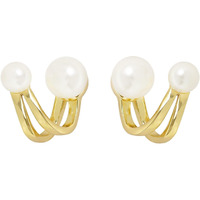 ANNACREATIONS Korean Fashion Style Gold Plated Pearl Stud Earrings For Women & Girls (Set of 1)